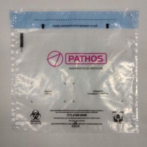 ENVELOPE PLÁSTICO COM ABA E FITA PARA COLETA DE MATERIAL BIOLÓGICO MBL 2