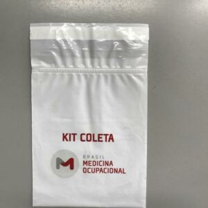 ENVELOPE PLÁSTICO COM FECHO ZIP ABA E FITA PARA KIT COLETA DE MATERIAL BIOLÓGICO MBL