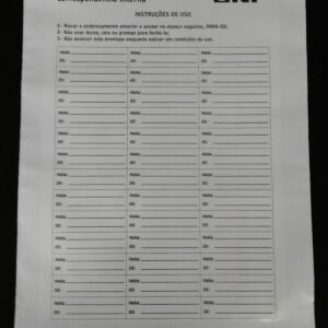 ENVELOPE PLÁSTICO DE CORRESPONDENCIA INTERNA COM FECHO TRILHO