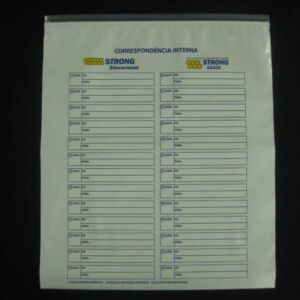 ENVELOPE PLÁSTICO DE CORRESPONDÊNCIA INTERNA TIPO VAI E VEM COM FECHO ZIP