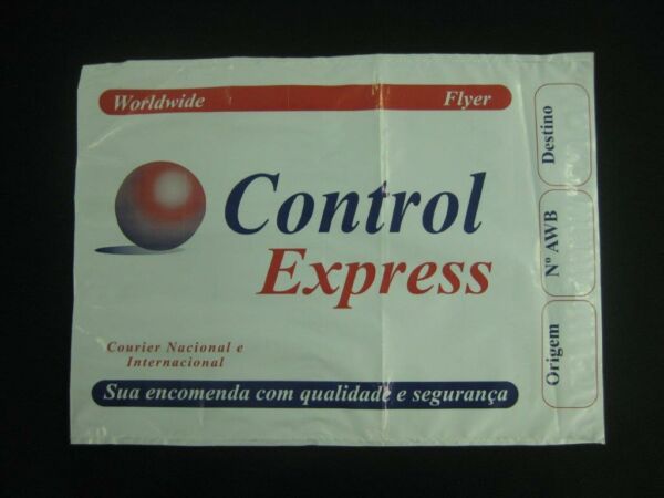 ENVELOPE PLÁSTICO DE SEGURANÇA PARA EMPRESAS DE TRANSPORTE ÁEREO OU TERRESTRE TIPO FLYERS 2