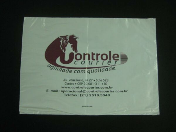 ENVELOPE PLÁSTICO DE SEGURANÇA PARA EMPRESAS DE TRANSPORTE ÁEREO OU TERRESTRE TIPO FLYERS 5