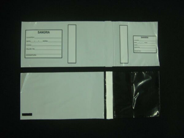 ENVELOPE PLÁSTICO DE SEGURANÇA PARA SANGRIA DE CAIXAS
