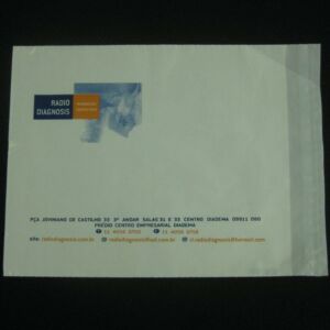 ENVELOPE PLÁSTICO PARA CHAPAS DE RX E TOMOGRAFIA COM ABA E FITA 2