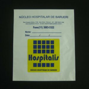 ENVELOPE PLÁSTICO PARA CHAPAS DE RX E TOMOGRAFIA, IMAGEM E OUTROS