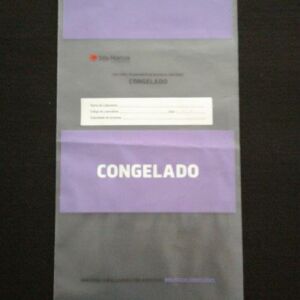 ENVELOPE PLÁSTICO PARA COLETA DE MATERIAL BIOLÓGICO MBL CONGELADO COM ABA E FITA