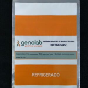 ENVELOPE PLÁSTICO PARA COLETA DE MATERIAL BIOLÓGICO MBL REFRIGERADO COM ABA E FITA