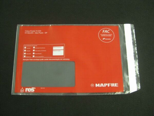 ENVELOPE PLÁSTICO PARA CORREIO, ENVIO DE ,COBRANÇA, CARNES, INFORMATIVOS COM JANELA COM ABA E FITA 1