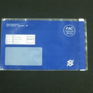 ENVELOPE PLÁSTICO PARA CORREIO, ENVIO DE ,COBRANÇA, CARNES, INFORMATIVOS COM JANELA COM ABA E FITA