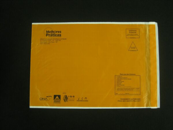 ENVELOPE PLÁSTICO PARA CORREIO, ENVIO DE REVISTA, JORNAL, CATÁLOGO, COBRANÇA E COBRANÇA PLÁSTICOS COM ABA E FITA