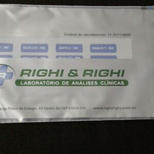 ENVELOPE PLÁSTICO PARA ENTREGA DE EXAME OCUPACIONAL COM JANELA COM ABA E FITA 2