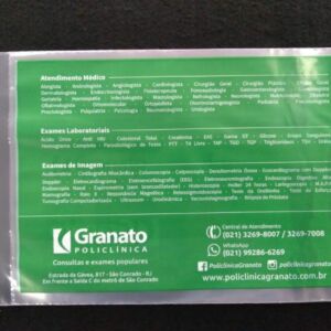 ENVELOPE PLÁSTICO PARA ENTREGA DE EXAMES DE DIAGNÓSTICO COM JANELA ABA E FITA 10