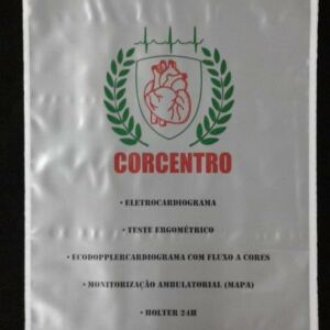 ENVELOPE PLÁSTICO PARA EXAMES CARDIOLÓGICOS COM ABA E FITA