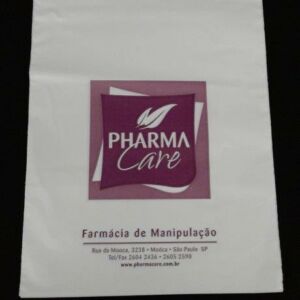 ENVELOPE PLÁSTICO PARA FARMÁCIA DE MANIPULAÇÃO COM ABA E FITA