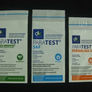 ENVELOPE PLÁSTICO  PARA KIT DE EXAMES PARASITOLÓGICO IMPRESSO COM ABA E FITA