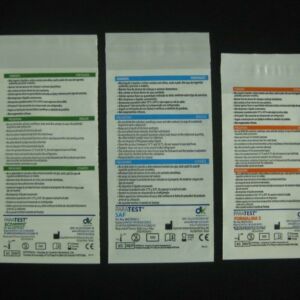 ENVELOPE PLÁSTICO PARA KIT DE EXAMES PARASITOLÓGICO IMPRESSO COM ABA E FITA 1