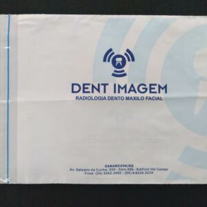 ENVELOPE PLÁSTICO PARA RADIOLOGIA DENTO MAXILO FACIAL COM ABA E FITA