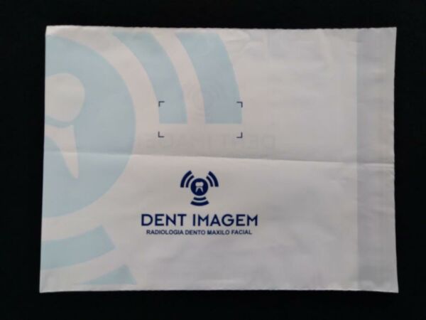 ENVELOPE PLÁSTICO PARA RADIOLOGIA DENTO MAXILO FACIAL COM ABA E FITA 2