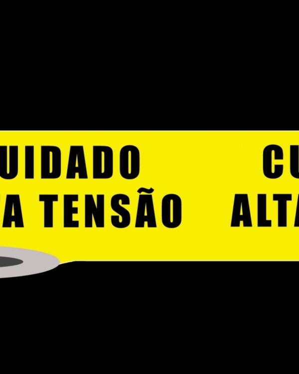 FAIXA DE SINALIZAÇÃO E SEGURANÇA CUIDADO ALTA TENSÃO
