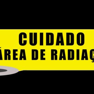 FAIXA DE SINALIZAÇÃO E SEGURANÇA CUIDADO ÁREA DE RADIAÇÃO