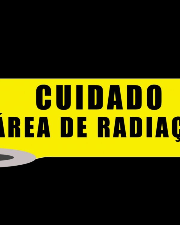 FAIXA DE SINALIZAÇÃO E SEGURANÇA CUIDADO ÁREA DE RADIAÇÃO
