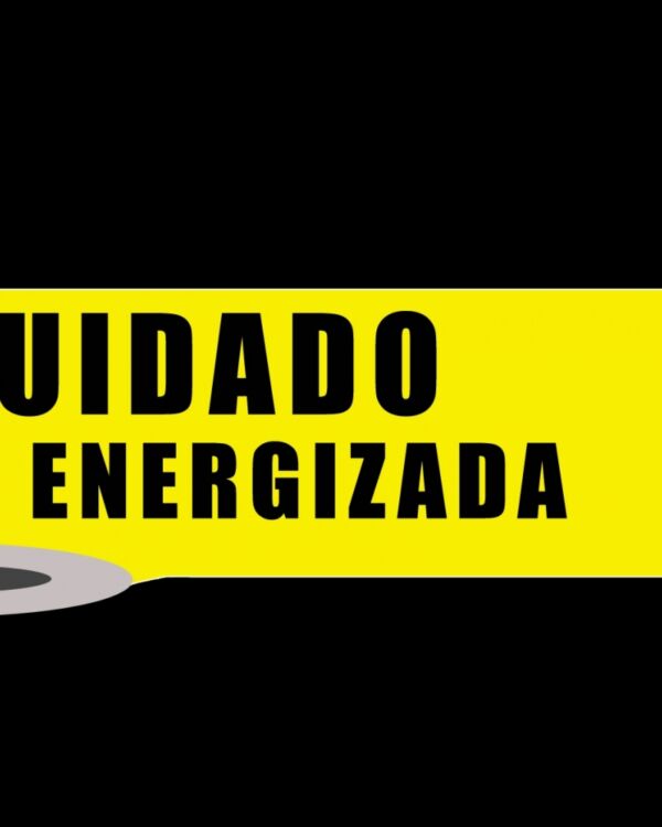 FAIXA DE SINALIZAÇÃO E SEGURANÇA CUIDADO ÁREA ENERGIZADA