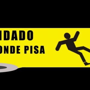 FAIXA DE SINALIZAÇÃO E SEGURANÇA CUIDADO ONDE PISA
