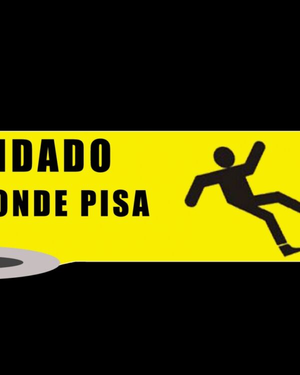 FAIXA DE SINALIZAÇÃO E SEGURANÇA CUIDADO ONDE PISA