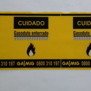 FAIXA DE SINALIZAÇÃO E SEGURANÇA SUBTERRÂNEA CUIDADO GASODUTO ENTERRADO