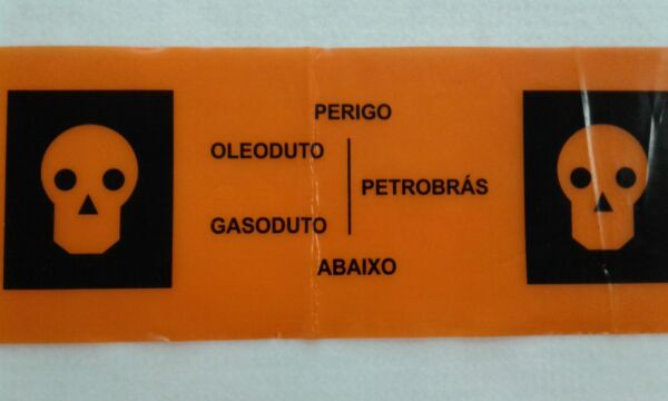 FAIXA DE SINALIZAÇÃO E SEGURANÇA SUBTERRÂNEA GASODUTO OLEODUTO