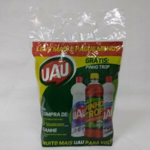 SACO OU SACOLA PLÁSTICA PARA  KIT PROMOCIONAL DE PRODUTOS DE LIMPEZA E HIGIENE COM ALÇA BOCA VAZADA E COM SANFONA DE FUNDO