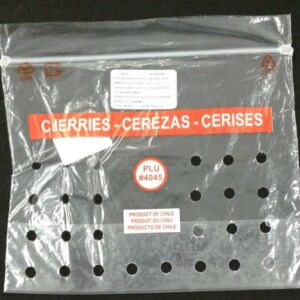 SACO PLÁSTICO COM FECHO ZIP PARA FRUTAS, CEREJAS, UVAS E OUTRAS 3