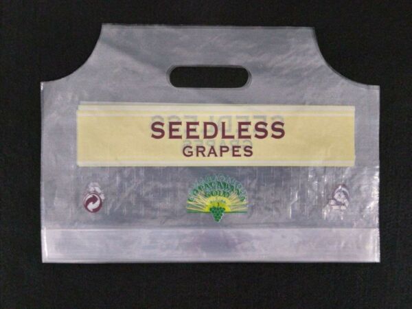 SACO PLÁSTICO COM FECHO ZIP PARA FRUTAS, CEREJAS, UVAS E OUTRAS