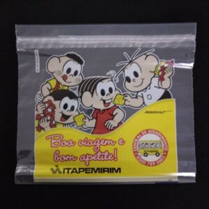 SACO PLÁSTICO COM FECHO ZIP PARA  KIT DE  ALIMENTAR E LANCHES AÇÕES PROMOCIONAIS 2