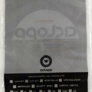 SACO PLÁSTICO COM FECHO ZIP PARA MODA FITNESS 16