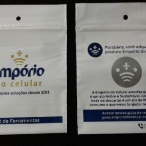 SACO PLÁSTICO COM FECHO ZIP PARA PRODUTOS E ACESSÓRIOS DE CELULAR 2