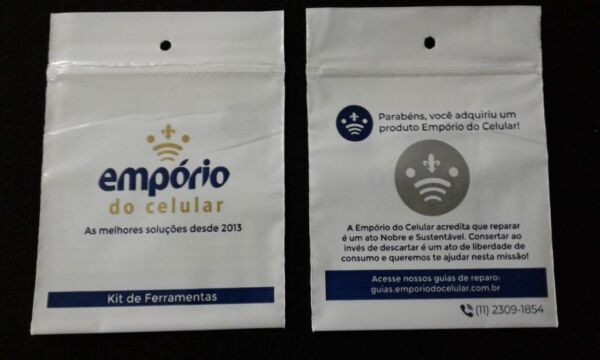 SACO PLÁSTICO COM FECHO ZIP PARA PRODUTOS E ACESSÓRIOS DE CELULAR 2