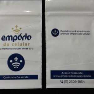 SACO PLÁSTICO COM FECHO ZIP PARA PRODUTOS E ACESSÓRIOS DE CELULAR