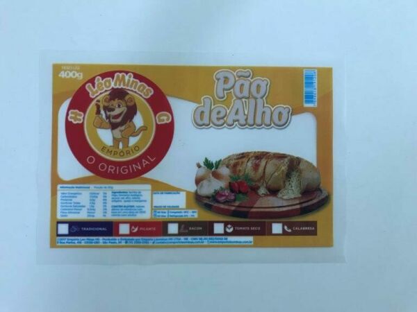 SACO PLÁSTICO OU FOLHA PARA PÃO DE ALHO CONGELADO