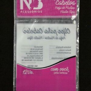 SACO PLÁSTICO PARA ARTIGOS E ACESSÓRIOS DE BELEZA E CABELO COM SOLAPA E FURO PARA DISPLAY COM ABA E FITA 2