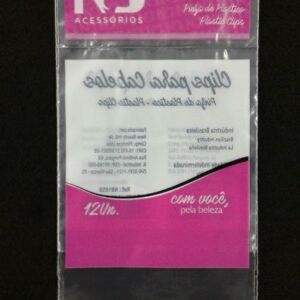 SACO PLÁSTICO PARA ARTIGOS E ACESSÓRIOS DE BELEZA E CABELO COM SOLAPA E FURO PARA DISPLAY COM ABA E FITA