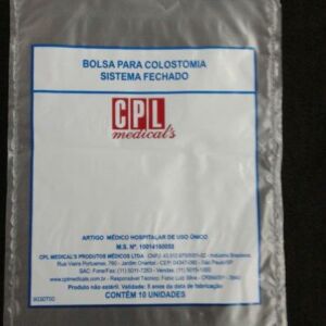 SACO PLÁSTICO PARA BOLSA DE COLOSTOMIA SISTEMA FECHADO