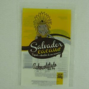 SACO PLÁSTICO PARA CHOCOLATE EM PÓ COM ABERTURA NA PARTE SUPERIOR