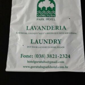 SACO PLÁSTICO PARA COLETA DE ROUPAS PARA LAVAR, PARA HOTEIS, LAVANDERIAS, FLATS COMA ABA DE FITA