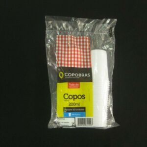 SACO PLÁSTICO PARA PRATO, COPO E TALHER DESCARTÁVEL 1