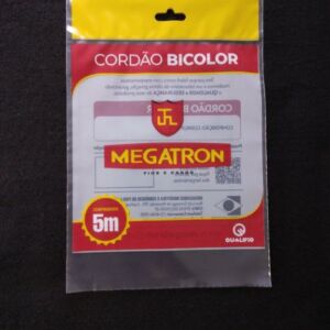 SACO PLÁSTICO PARA CORDÃO BICOLOR COM SOLAPA E FURO PARA DISPLAY