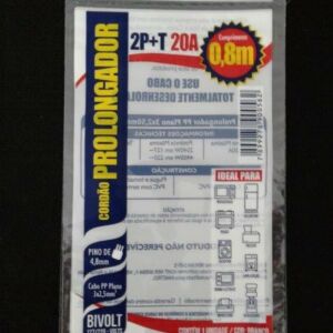 SACO PLÁSTICO PARA CORDÃO PROLONGADOR  COM SOLAPA E FURO PARA DISPLAY