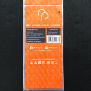 SACO PLÁSTICO PARA CUECAS COM SOLAPA E FURO PARA DISPLAY COM ABA E FITA