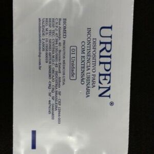 SACO PLÁSTICO PARA DISPOSITIVO DE INCONTINÊNCIA URINÁRIA COM EXTENSÃO