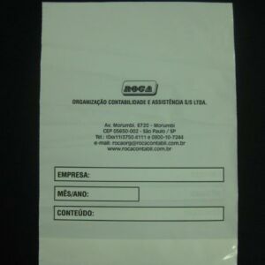 SACO PLÁSTICO PARA DOCUMENTOS CONTABEIS, MALOTES E ARQUIVO